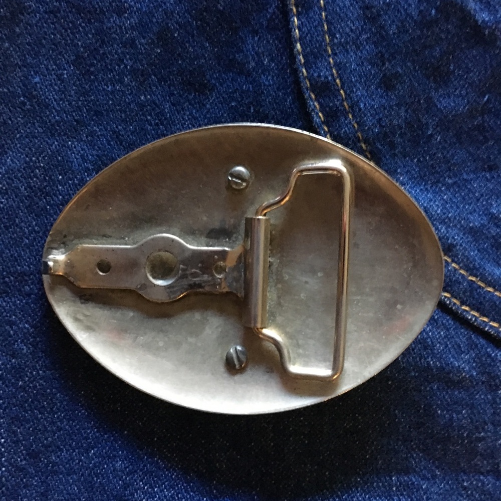 Vintage Turquoise Belt Buckle - Picture 2 of 3